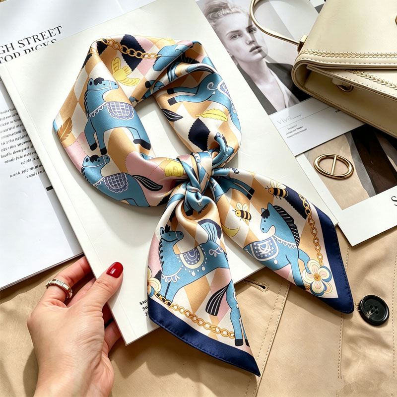 Luxury Skincare Headband - Damskie chusteczki do nosa Jedwabna apaszka