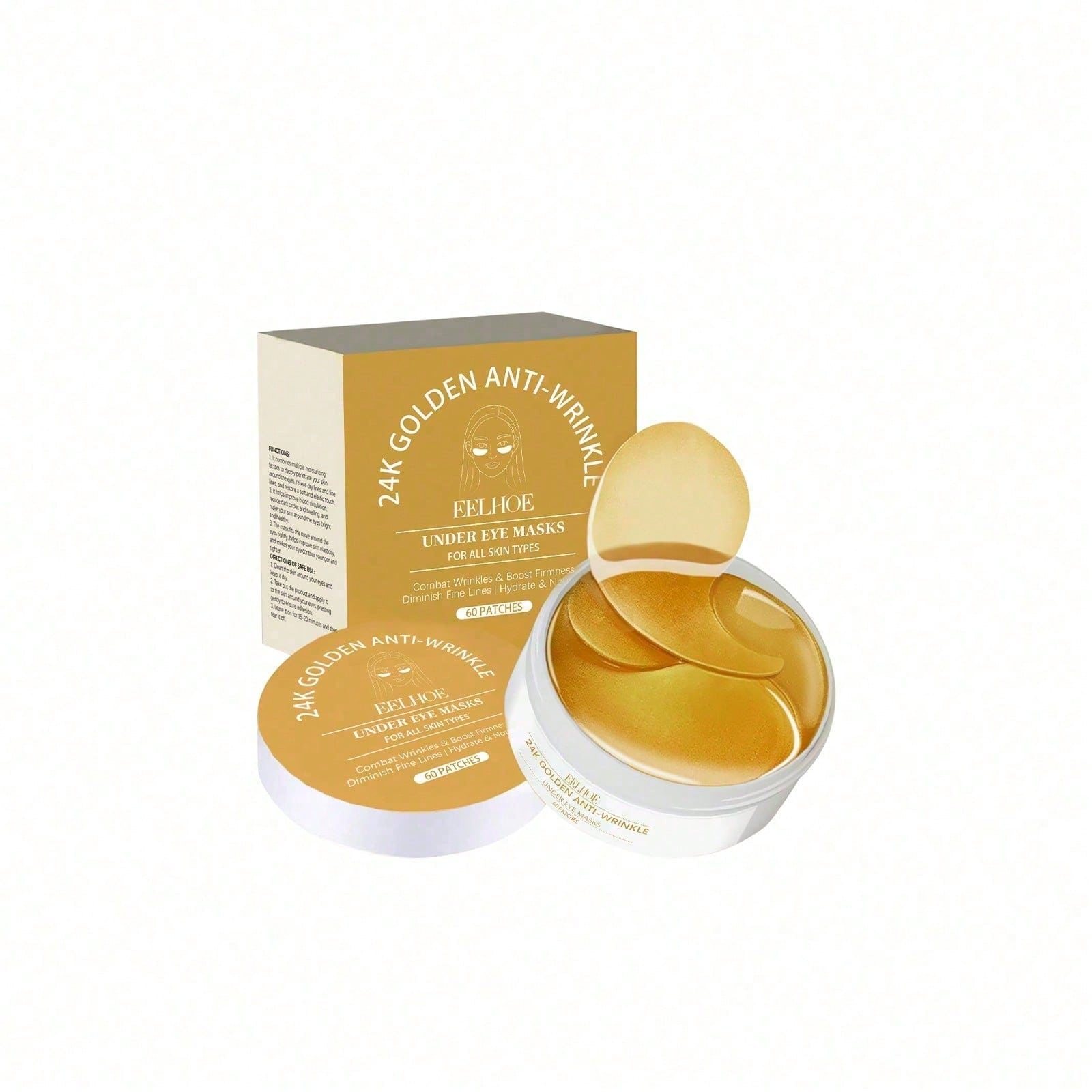 Luxury Gold Skincare - Maska pod oczy z 24-karatowego złota,